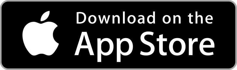 The image is a black rectangular button with rounded corners, featuring a white Apple logo on the left and the text "Download on the App Store" in white on the right.
