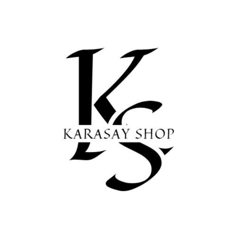 The image shows a black logo with the letters 'K' and 'S' intertwined, and the text 'KARASAY SHOP' below.