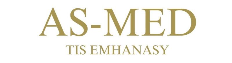 The image features the text "AS-MED TIS EMHANASY" in a serif font with a golden color.