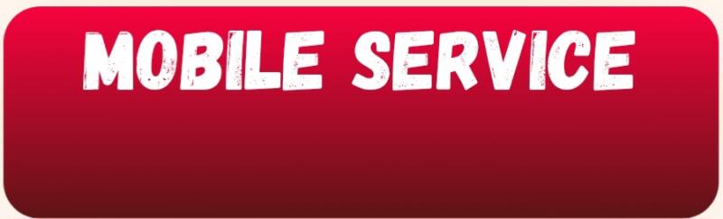 A red button with rounded corners reads "MOBILE SERVICE" in white text.