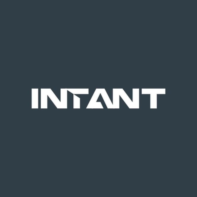 The image features the word "INTANT" in white, stylized font against a dark gray background.