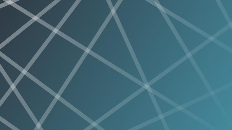 The image features a blue gradient background with a network of white lines overlaying it at various angles.