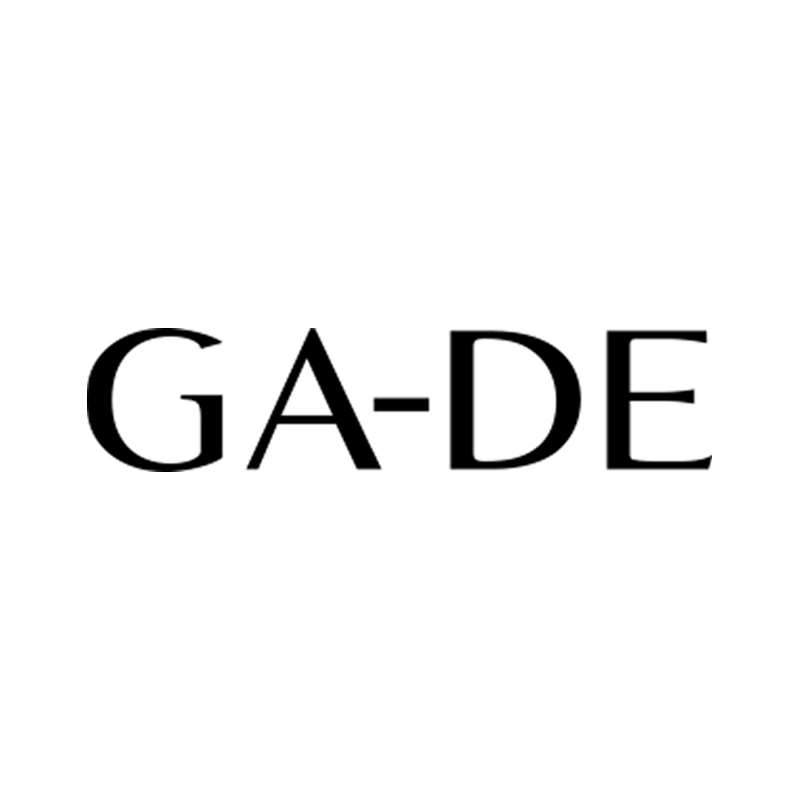 The image features the text "GA-DE" in a bold, black font against a white background.
