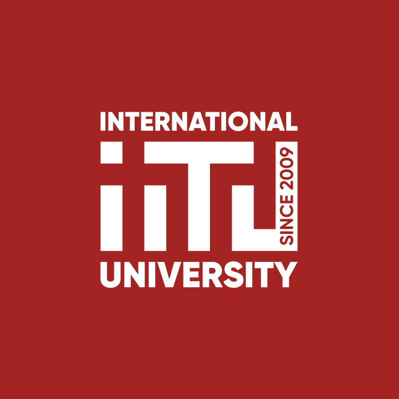 A red background with a white logo for "INTERNATIONAL iITU UNIVERSITY" and the text "SINCE 2009" written vertically on the right side of the "iITU" letters.