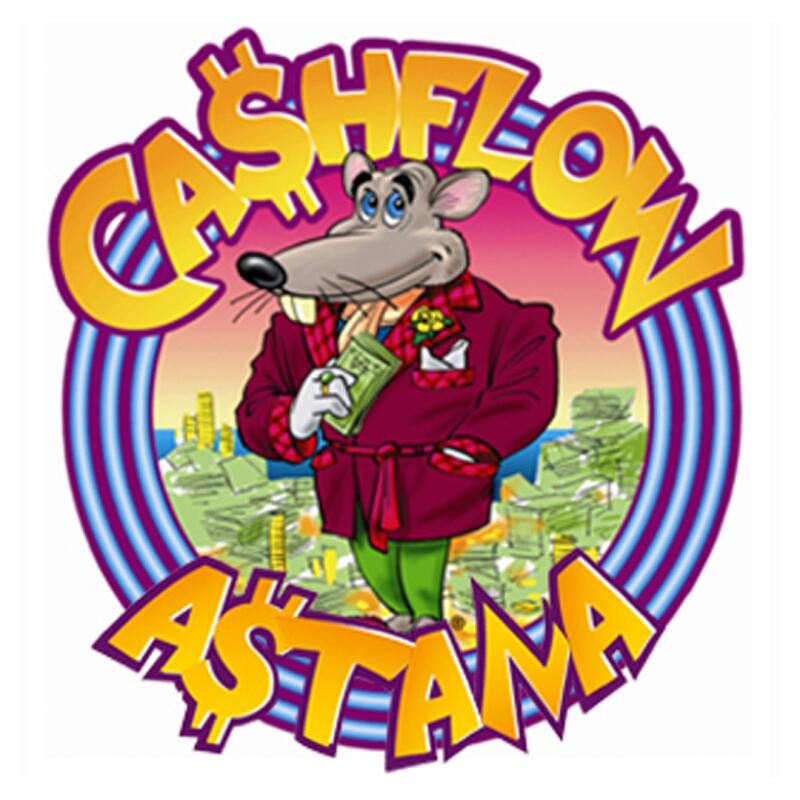 The image shows a cartoon-style logo with a rat dressed in a burgundy robe, holding money, standing in front of a background of money and city buildings, with the words "$HFLO" above and "ASTANA" below, all within a purple and pink circular frame.