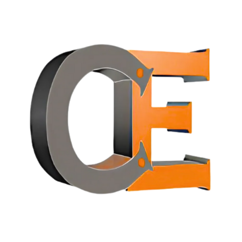 The image features a stylized 'CE' logo, with the 'C' in gray and the 'E' in orange, set against a black background.