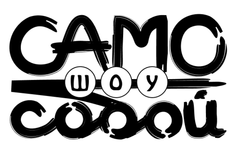 Black and white hand-drawn style text "САМО ШОУ СОБОЙ" with "ШОУ" written in three white circles connected by a black line, positioned between "САМО" and "СОБОЙ".